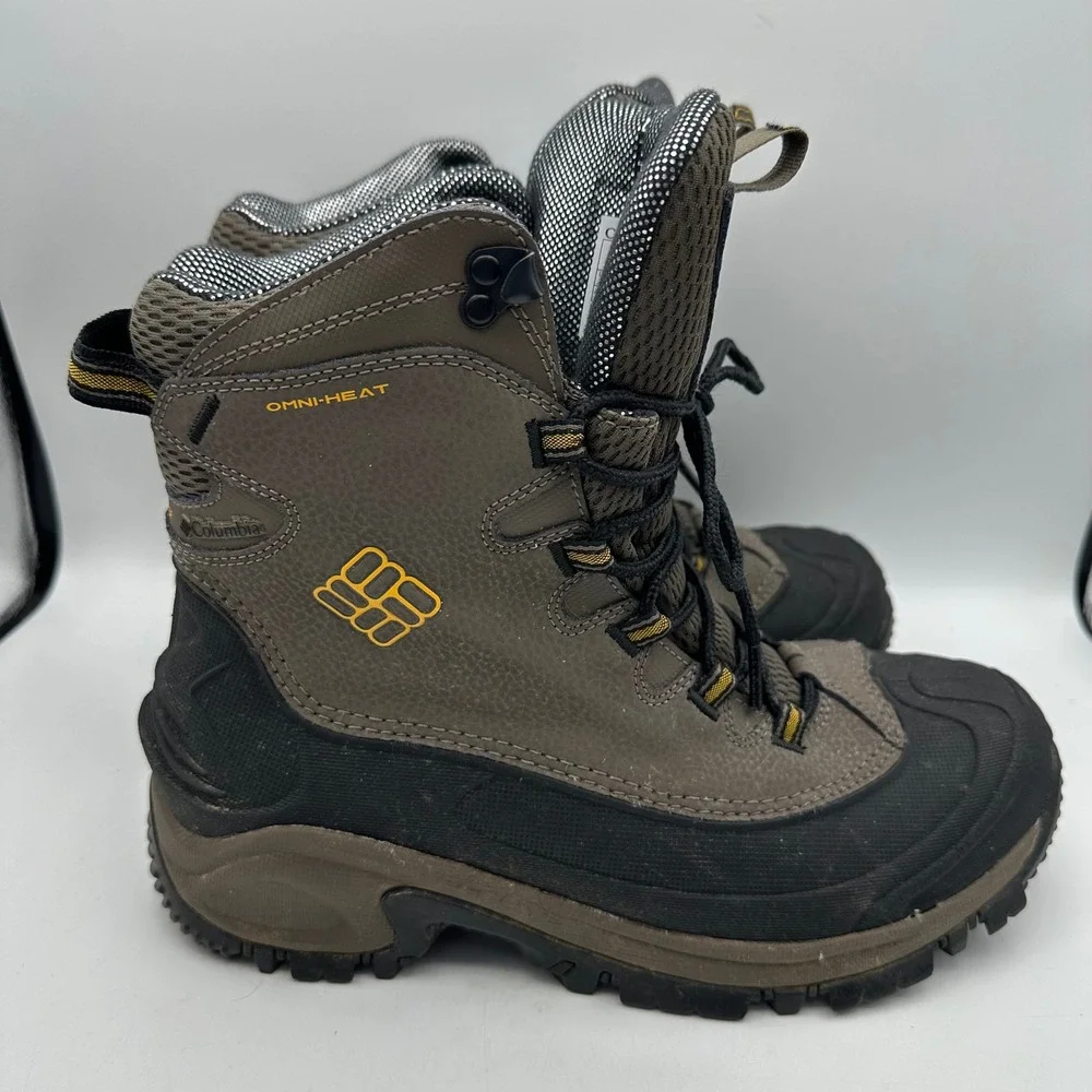 Columbia Bugaboot Plus III Mens 8.5 Brown Waterproof 200g‎ Omni-Heat YM5383-245